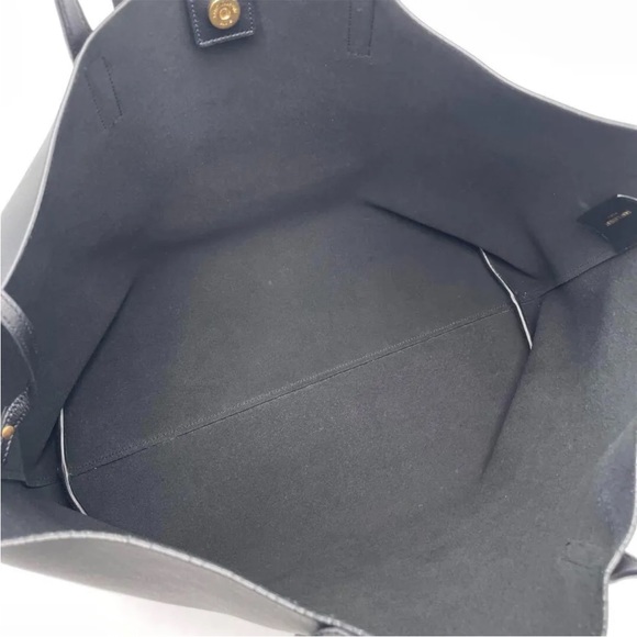 Authentic Saint Laurent Logo Ysl Charm Shoulder Tote Bag With Pouch - Picture 8 of 11